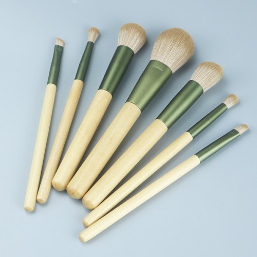 Nylon Wooden Cosmetics Brushes Set