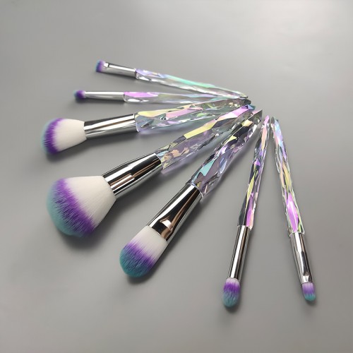 Crystal Holographic Professional Makeup Brushes Set